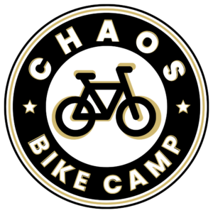 CHAOS Bike Camp logo for kids cycling, balance bike, and riding skills camp