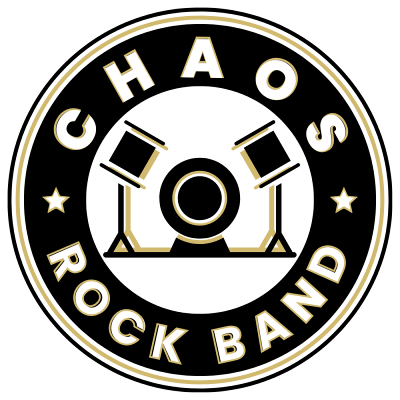 CHAOS Rock Band logo for kids music camp and band performance program