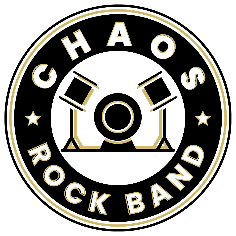 CHAOS Rock Band logo for kids music camp and band performance program